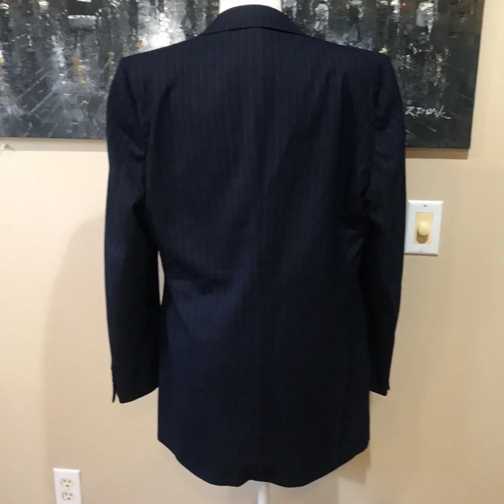 Ermenegildo Zegna Men's Blue Pin Striped Sport Coat Blazer Jacket-Size 42R